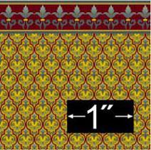Image of Dollhouse Miniature Wallpaper - Moroco