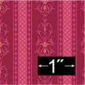 Image of Dollhouse Miniature Wallpaper - Rosewood Red