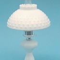 Image of Dollhouse Miniature Oil Lamp w/Hobnail Shade