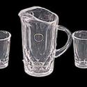 Image of Dollhouse Miniature Crystal Pitcher w/4 Tumblers