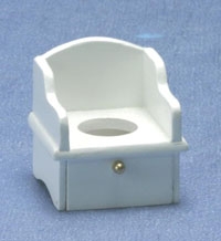 Image of Dollhouse Miniature White Potty Chair
