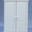 Image of Dollhouse Miniature White Armoire CLA10760