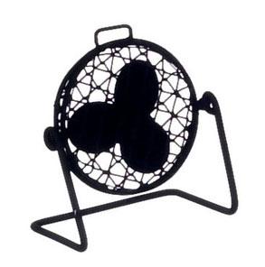 Image of Dollhouse Miniature Black Tilt Fan
