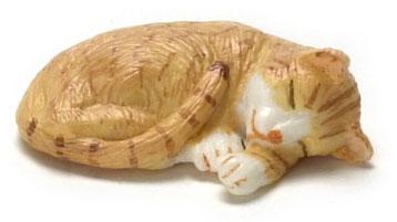 Image of Dollhouse Miniature Orange Cat FCA1018OR