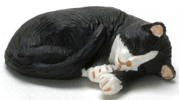 Image of Dollhouse Miniature Cat, Socks FCA1018SK