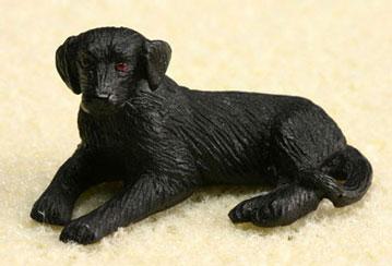 Image of Dollhouse Miniature Laying Labrador FCA1035BK
