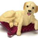 Image of Dollhouse Miniature Sitting Labrador, Blonde FCA1123BD