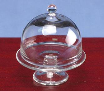 Image of Dollhouse Miniature Cake Stand w/Domed Cover FCA1177