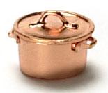 Image of Dollhouse Miniature Small Copper Casserole FCA1351CP