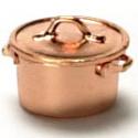Image of Dollhouse Miniature Small Copper Casserole FCA1351CP