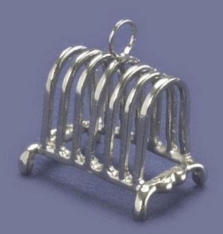 Image of Dollhouse Miniature Silver Toaster Rack FCA1355SV