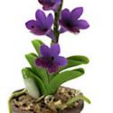 Image of Dollhouse Miniature Orchid in Hexagon Pot FCA1542