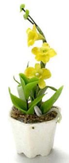 Image of Dollhouse Miniature Orchids in Hexagon Pot FCA1543