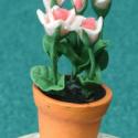 Image of Dollhouse Miniature Pink Rose in Pot FCA1568