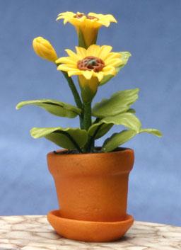 Image of Dollhouse Miniature Sunflower FCA1578