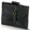 Image of Dollhouse Miniature Black Leather Bag FCA1656BK