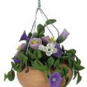 Image of Dollhouse Miniature Mixed Purple Hanging Pot FCA2233