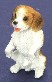 Image of Dollhouse Miniature Sitting Beagle FCA2264