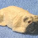 Image of Dollhouse Miniature Laying Pug FCA2270