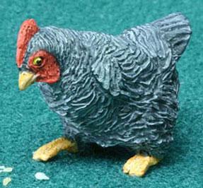 Image of Dollhouse Miniature Gray Hen FCA2278GY