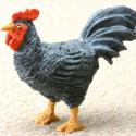 Image of Dollhouse Miniature Gray Rooster FCA2279GY