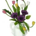 Image of Dollhouse Miniature Irises in Vase FCA2310