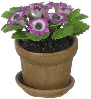 Image of Dollhouse Miniature Purple Primula FCA2408