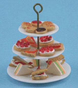 Image of Dollhouse Miniature 3 Tier Dessert Plate FCA2452