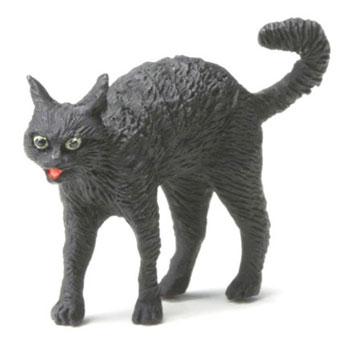 Image of Dollhouse Miniature Black Cat FCA2485