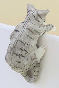 Image of Dollhouse Miniature Gray Climbing Cat FCA2564G