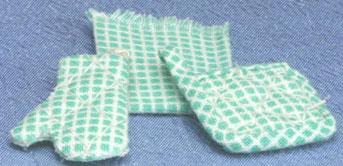 Image of Dollhouse Miniature Green Pot Holders FCA2882GN