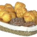 Image of Dollhouse Miniature Pastry in Basket FCA2929
