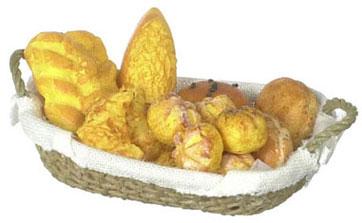 Image of Dollhouse Miniature Pastry in Basket FCA2931