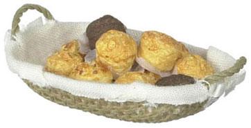 Image of Dollhouse Miniature Pastry in Basket FCA2932