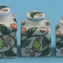 Image of Dollhouse Miniature Square Canister Set FCA3001