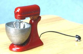 Image of Dollhouse Miniature Red Mixer FCA3112RD