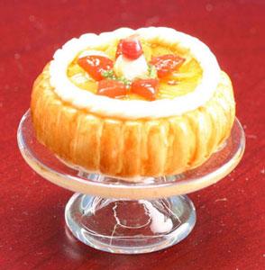 Image of Dollhouse Miniature Cake on Glass Stand FCJU1018