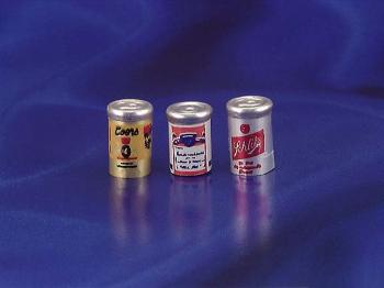 Image of Dollhouse Miniature Beer Cans