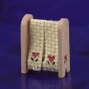 Image of Dollhouse Miniature Wood Linen Rack