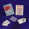 Image of Dollhouse Miniature Playing Cards with Book