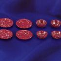 Image of Dollhouse Miniature Red Enamel Dishes, 8Pc