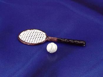 Image of Dollhouse Miniature Tennis Set