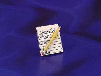 Image of Dollhouse Miniature Spelling Test