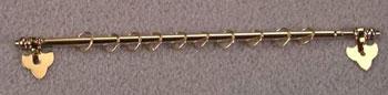 Image of Dollhouse Miniature Brass Curtain Rod