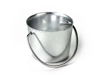 Image of Dollhouse Miniature Silver Pail