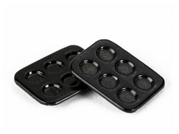 Image of Dollhouse Miniature Muffin Pans, Black 2Pc