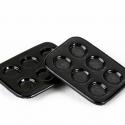 Image of Dollhouse Miniature Muffin Pans, Black 2Pc