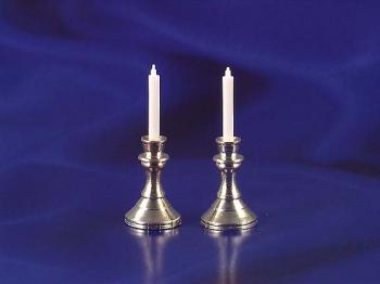 Image of Dollhouse Miniature Candlesticks, Silver, 2/Pc