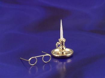 Image of Dollhouse Miniature Candle/Spectacles IM65730