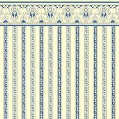 Image of Dollhouse Miniature Wallpaper: Regency, Blue Stripe JM01